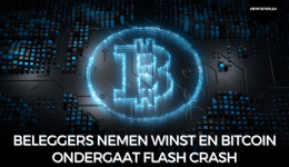 Beleggers nemen winst en Bitcoin ondergaat flash crash