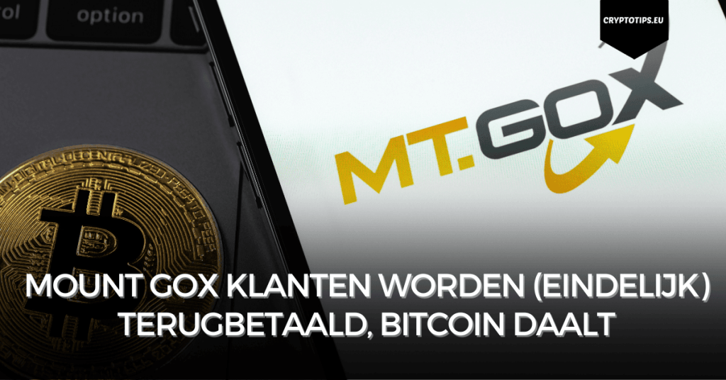 Mount Gox klanten worden (eindelijk) terugbetaald, Bitcoin daalt