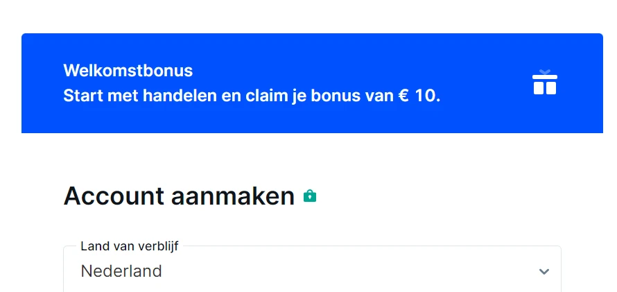 Bitvavo 10 euro welkomstbonus